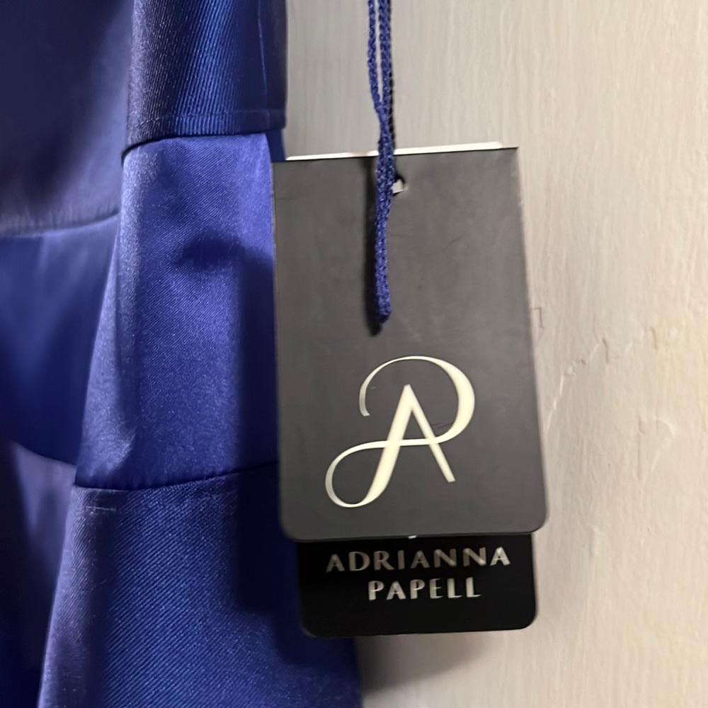Brand new Adrianna Papell dress Royal Blue in color new with tags size 10..